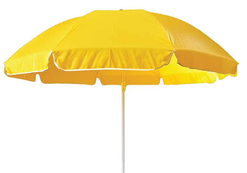 Plain yellow parasol